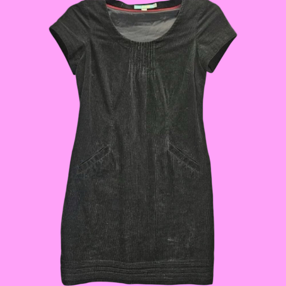 Boden Black Soft Fine Corduroy Dress